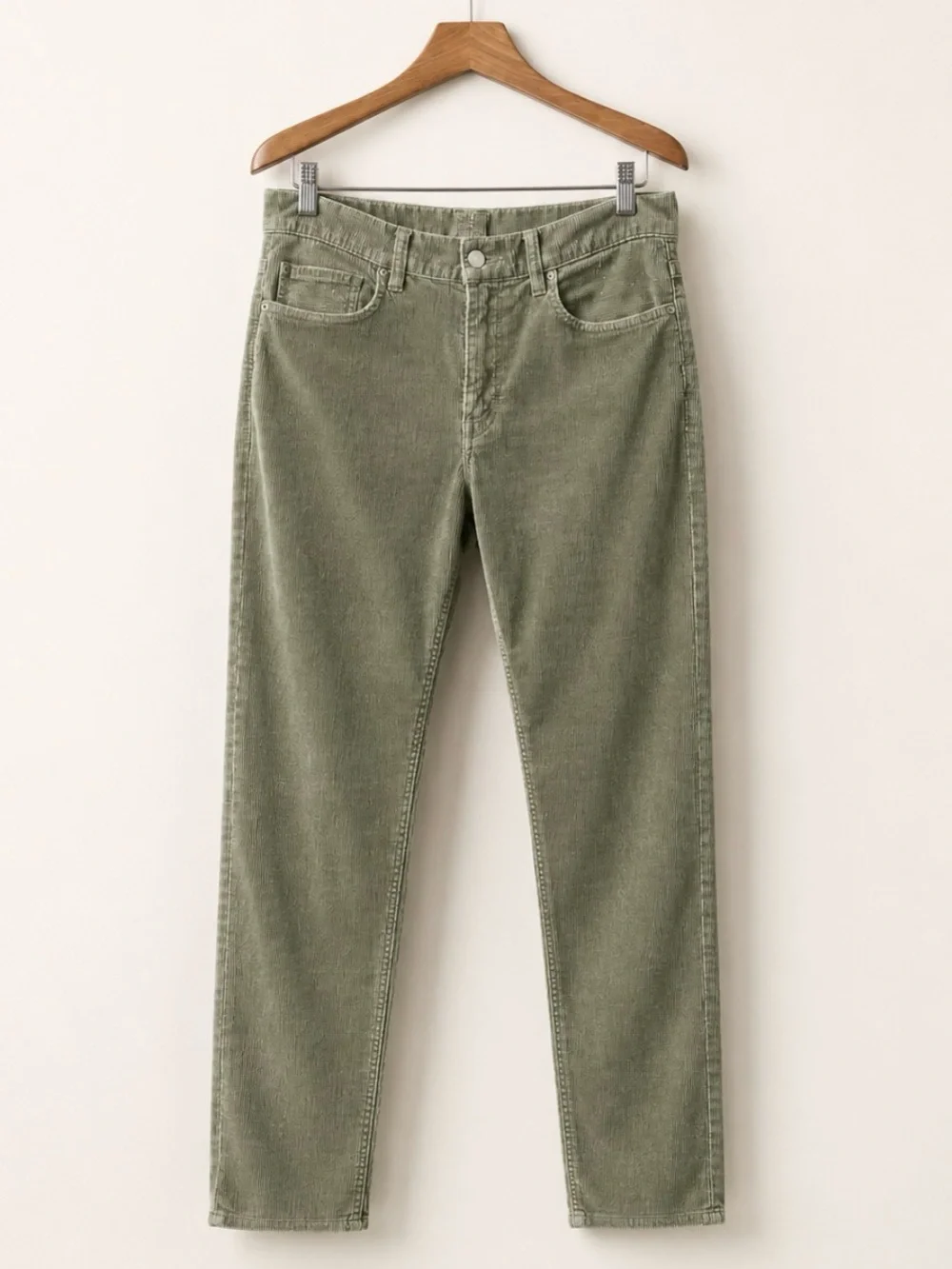 J CREW Men’s Green Corduroy 484 Pants Slim Size 32 x 34